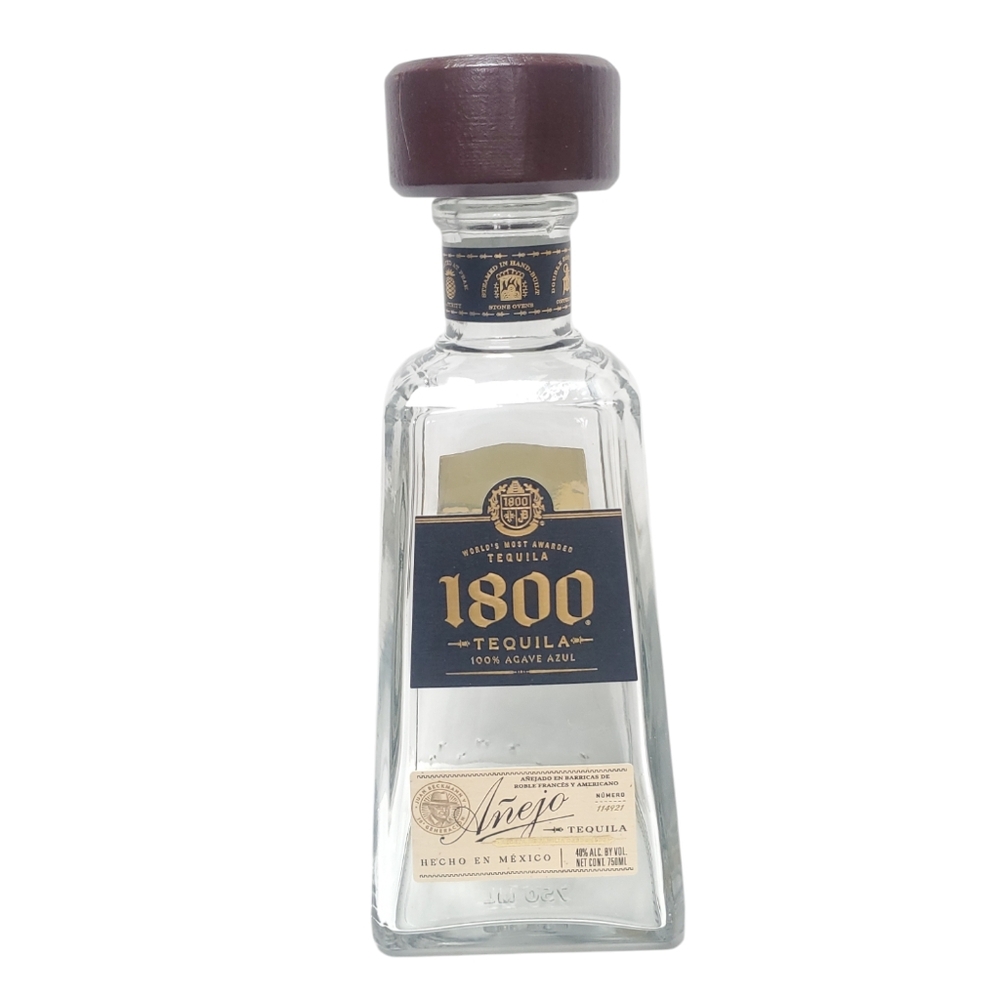 1800 Tequila Anejo Agave Azul 750ml Empty Bottle